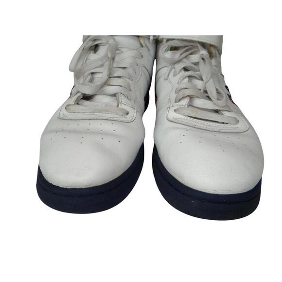 Fila Men's White High-Top Sneakers with Red and Navy Accents - Picture 3 of 8